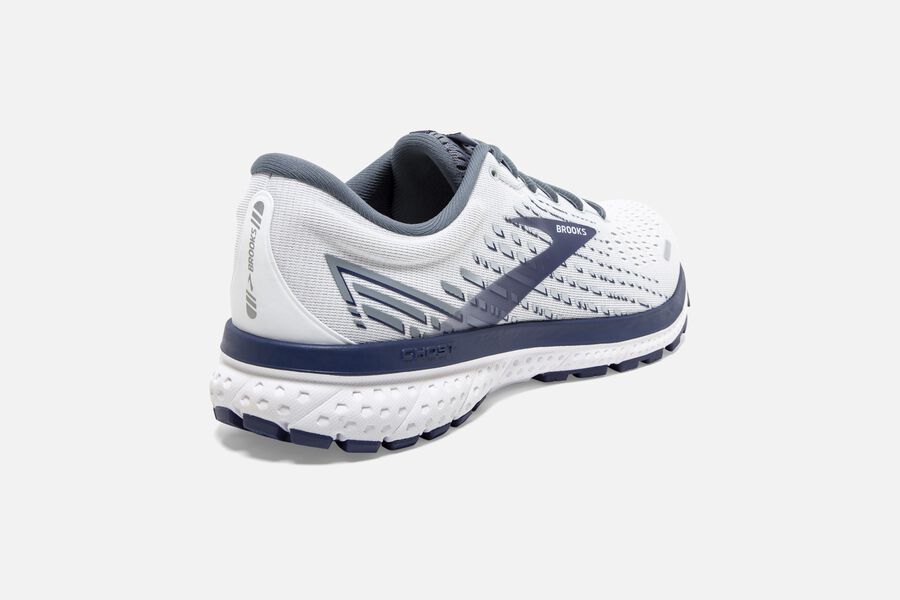 Brooks Israel Ghost 13 Road Running Shoes Mens - White/Blue - CDM-857620